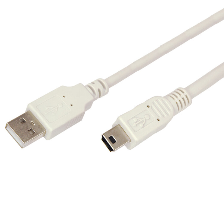 Кабель mini USB (male) штекер - USB-A (male) штекер, длина 3 метра, белый (PE пакет) | 18-1136 | REXANT