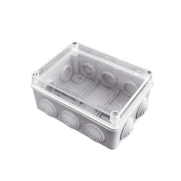 Коробка распаячная КМР-050-041пк пылевлагозащищенная,10 мембранных вводов, уплотнительный шнур, прозрачная крышкой (150х110х70) EKF PROxima | plc-kmr