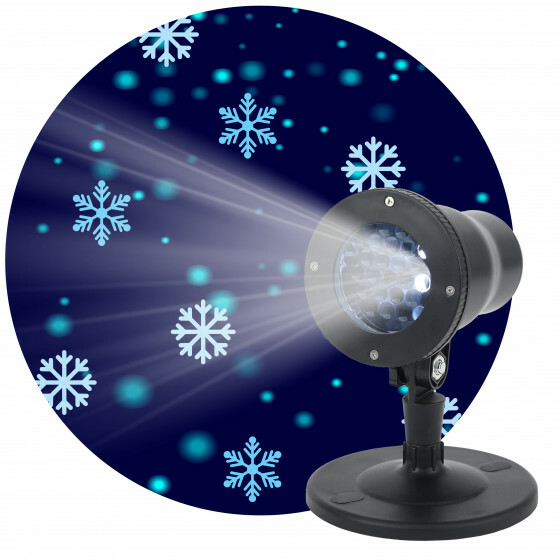 ENIOP-04 Проектор LED Снежинки мультирежим холодный свет 220V, IP44 (8/280) | Б0041645 | ЭРА