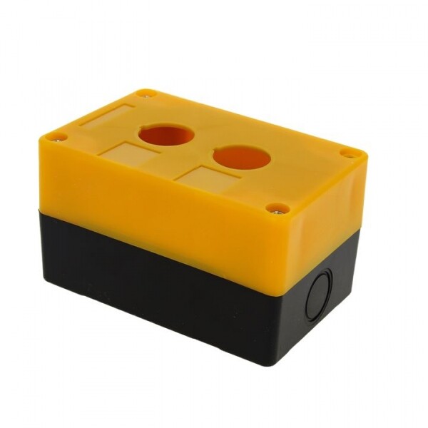 Корпус КП102 пластиковый 2 кнопки желтый EKF PROxima | cpb-102-o | EKF