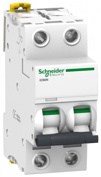 Выключатель автоматический двухполюсный iC60N 25А C 6кА | A9F79225 | Schneider Electric