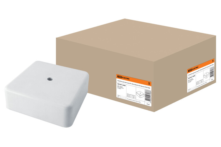 Коробка распаячная КР 100х100х44 ОП белая IP40 | SQ1401-0209 | TDM