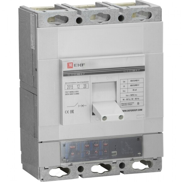 Автоматический выключатель ВА-99 800/800А 3P 35кА с электронным расцепителем EKF PROxima | mccb99-800-800e | EKF